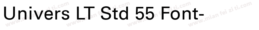 Univers LT Std 55 Font字体转换